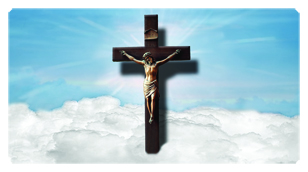 DSC700 107 BL Crucifix Clouds Blue